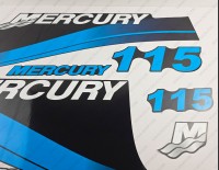 Mercury 115HP Four Stroke Outboard Decal Kit BLUE